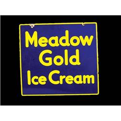 Meadow Gold Ice Cream Porcelain Sign