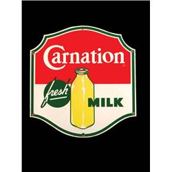 Carnation Milk One Sided Porcelain Sign