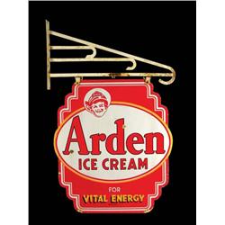 Arden Ice Cream Die Cut Porcelain Sign