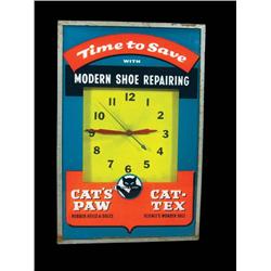 Cats Paw Cat Tex Shoe Repair Clock