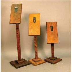 Lot of Three Wood Shoe Holder Displays