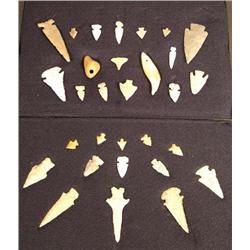 Grouping of 30 Arrow Heads and Points