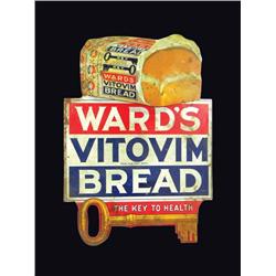 Wards Vitovim Bread Die Cut Tin Sign