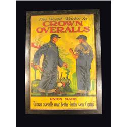 Crown Overalls Paper Sign