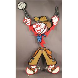 Redi Killowatt in Cowboy Outfit, Wood