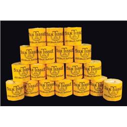 Lot of Nineteen Silk Toilet Paper Rolls