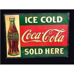 Coca Cola Embossed Tin Sign