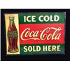 Image 1 : Coca Cola Embossed Tin Sign