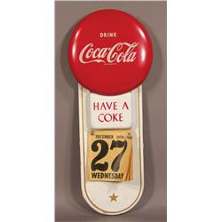 Coca Cola Tin Button Calendar
