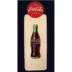 1947 Coca Cola Tin Sign w/Button