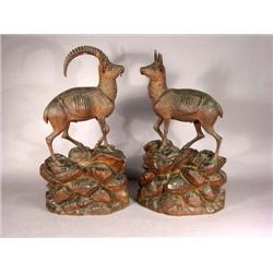 Black Forest Carved Wood Figures