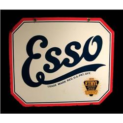Esso Gasoline Porcelain Sign