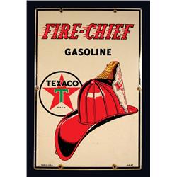 Texaco Fire Chief Porcelain Sign