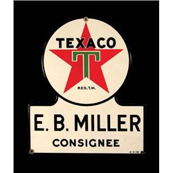 Texaco Die Cut Porcelain Sign