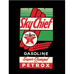 Sky Chief Texaco Porcelain Sign