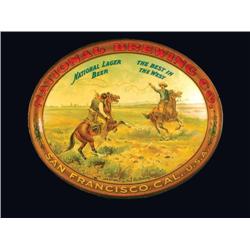 National Brewing Co. Tin Serving Tray