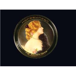 Hopsburger Golden Beer Tin Serving Tray