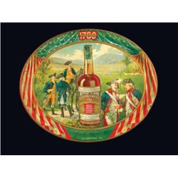 Old Pepper Whisky Tin Serving Tray