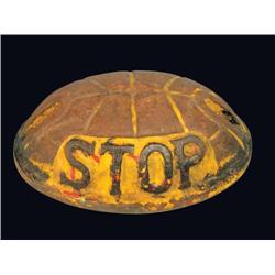 In-Road Cast Iron Traffic STOP Turtle