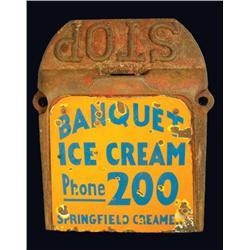 In-Road Cast Iron Traffic STOP Sign