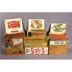 Lot of Eleven Cigar Boxes