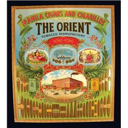 The Orient Cigars Embossed Paper Sign