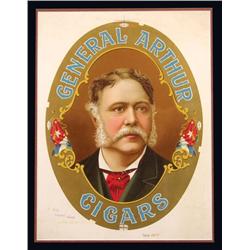 General Arthur Cigars Paper Sign