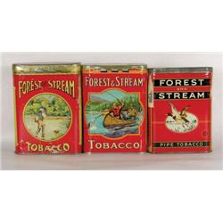 Three Forest and Stream Pocket Tins
