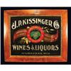 Image 1 : Kissinger Liquor Reverse Glass Sign