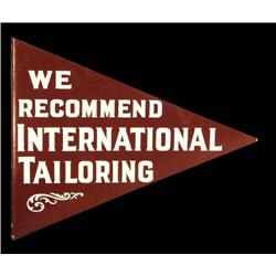 International Tailoring Porcelain Sign