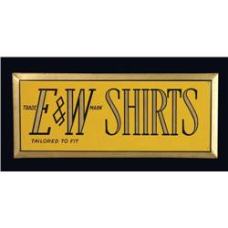 Earl and Wilson Shirts Beveled Tin Sign