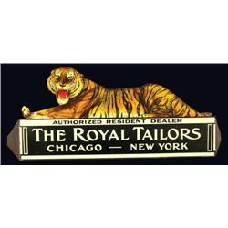 Royal Tailors Die Cut Flange Tin Sign