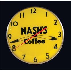 Nashs Coffee Telechron Clock