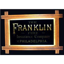 Franklin Fire Reverse Glass Sign