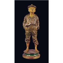 Le Siffleur Metal Statue of a Boy