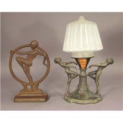 Lot of Two Deco Lamps and TV Light