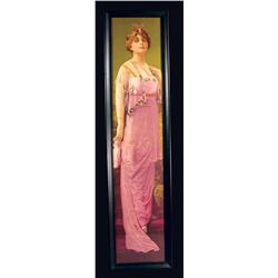 Yard Long, Flapper in pink dress