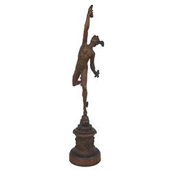 Metal Winged Mercury Statue