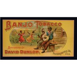 Banjo Black Americana Tobacco Label