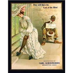 Carl Schoeneberg Hosiery Paper Sign