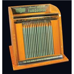 Eagle Pencils Wood/Glass Store Display