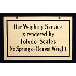 Toledo Scale Porcelain Sign