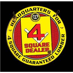 4 Square Dealer Porcelain Sign