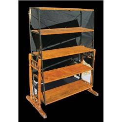 Adjustable Oak Table and Shelf