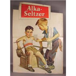 Alka-Seltzer Die-Cut Cardboard Sign