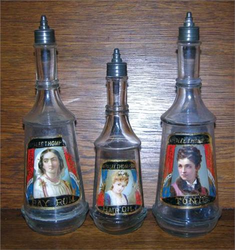 Lot of Three Label Under Glass Bottles