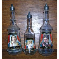 Lot of Three Label Under Glass Bottles