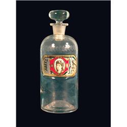 White Rose Glass Label Bottle