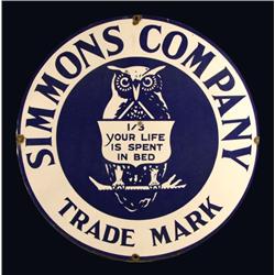 Simmons Company Porcelain Sign
