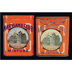 Two Maryland Club Tobacco Pocket Tins